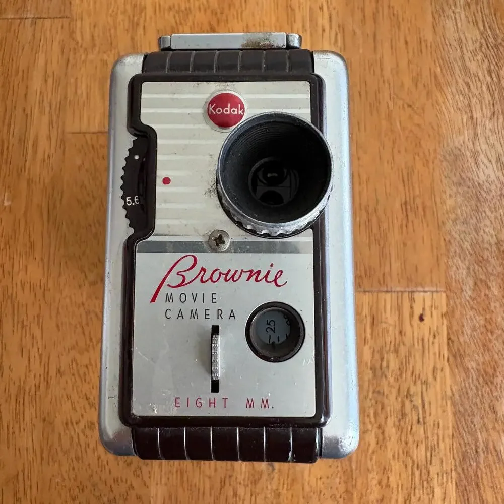 Vintage Kodak Brownie 8mm Movie Camera Retro Film Recorder Iconic Mid Century